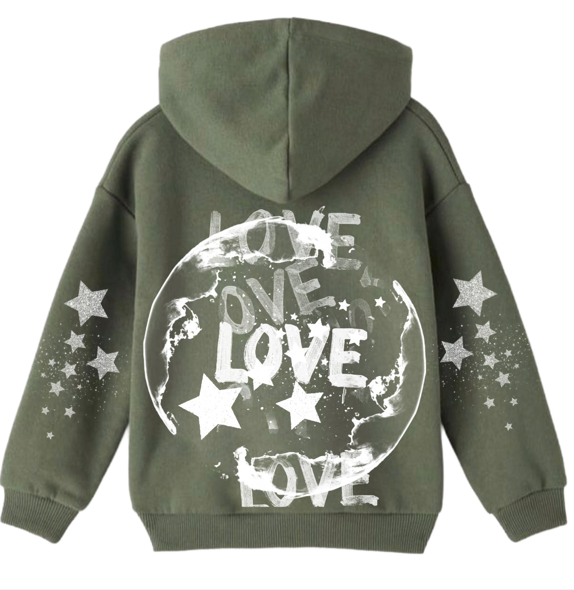Olive World Love Hoodie