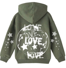 Olive World Love Hoodie
