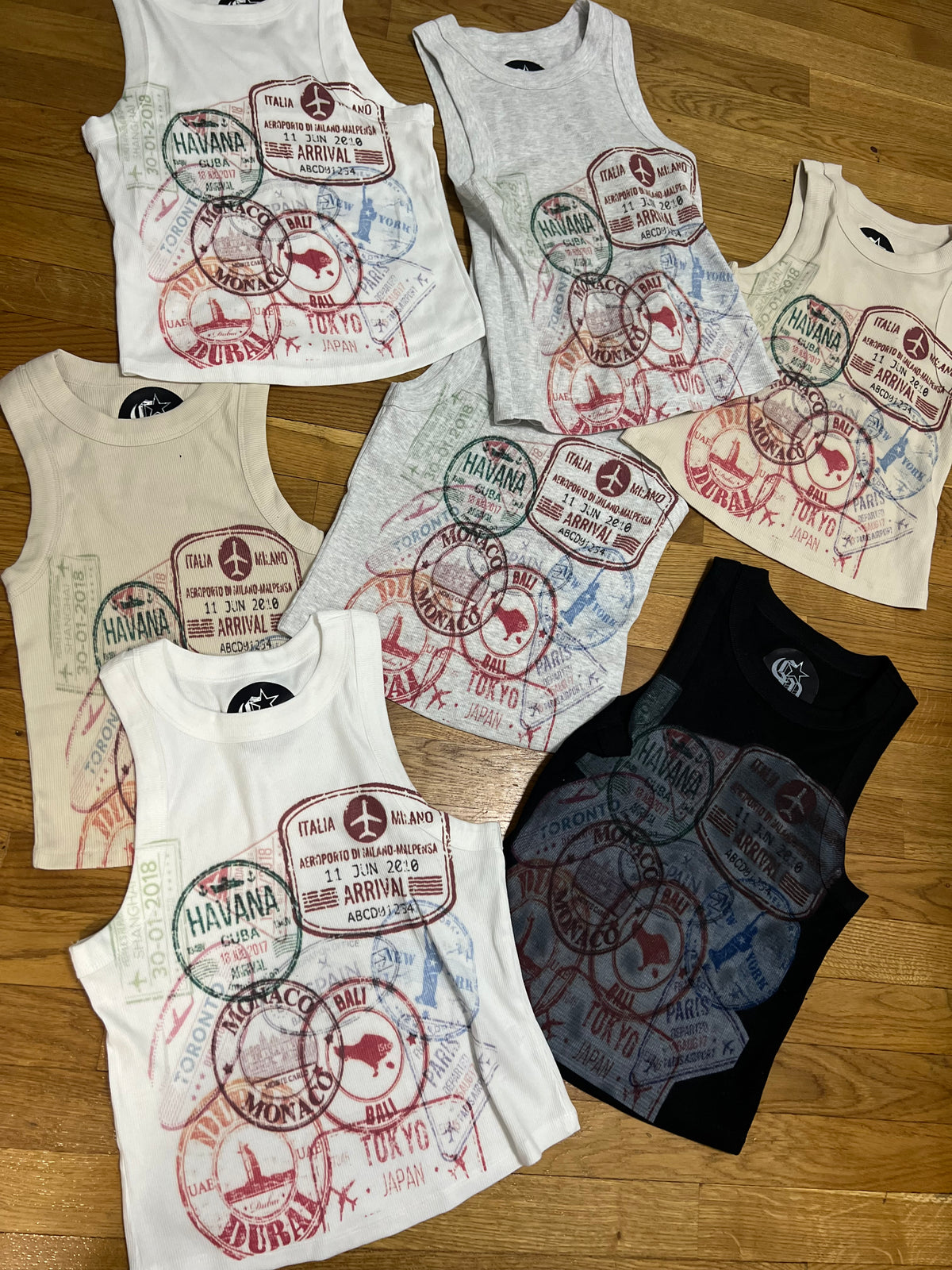 Passport Stamp Crop Top