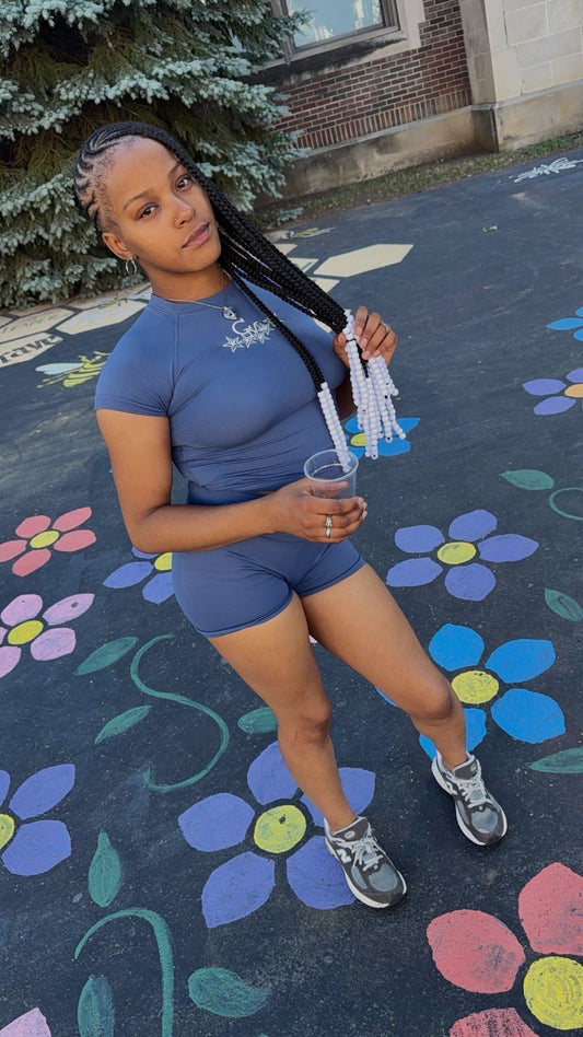 Blue yoga set