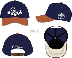 Deep Blue Denim Baseball Hat Suede Brim