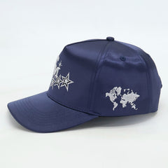 5 Star Navy Blue “Worldwide” Baseball Cap